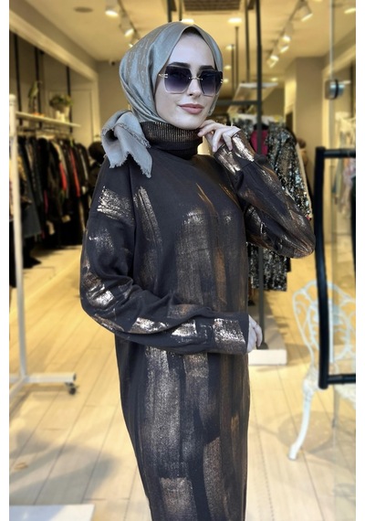 N24kd2303 Nocturne Elbise Acı Kahve