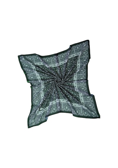 Mim Eşarp Mısırlı Eşarpları Büyük Boy Etnik Desenli Eşarp 120x120 Cm Siyah - Füme