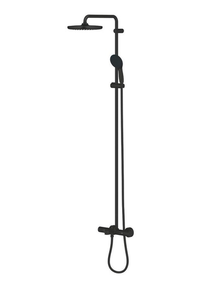 Grohe Tempesta System 250 Duvara Monte Termostatik Bataryalı Duş Sistemi Mat Siyah - 266722431
