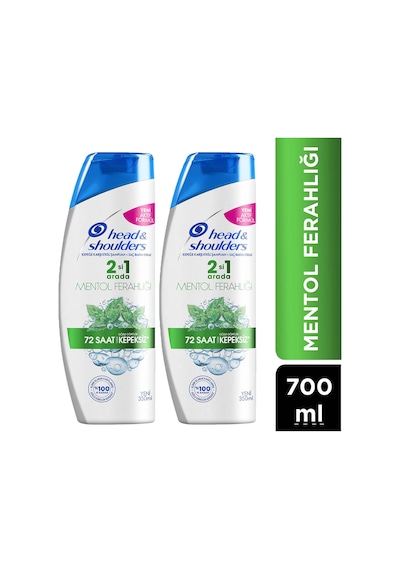 Head & Shoulders 2 in 1 Mentol Ferahlığı 72 Saat Kepeksiz Şampuan 2 x 350 ML