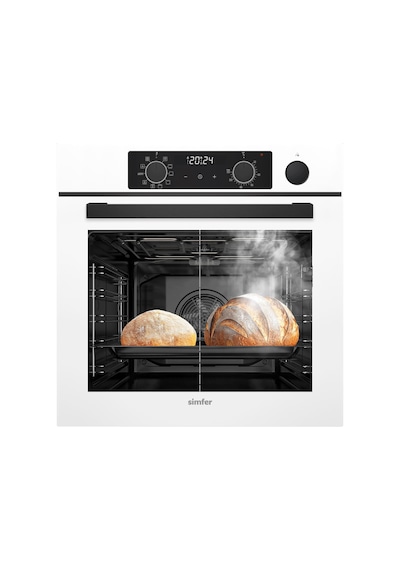Simfer 8245 11 Fonksiyon Steam Master Ankastre Fırın Beyaz Cam Dijital