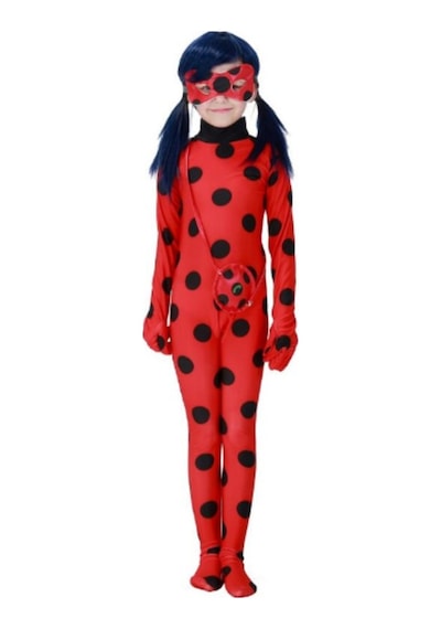 Peruklu Ladybug Uğur Böceği Kostümü Lady Bug Karakedi Uğur B