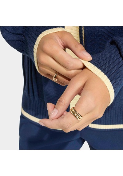 Adidas Cable Knit Kadın Mavi Hırka Kt1859