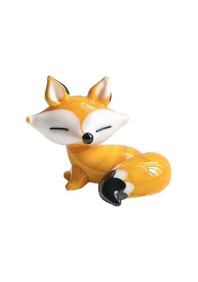 Sevimli Tilki Mini Cam Figür