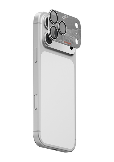 Apple Uyumlu   iPhone 17 Pro Max Skinarma Sonix Serisi Alüminyum Kaplamalı Kamera Lens Koruyucu Gümüş