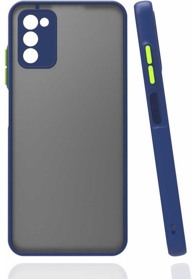 Samsung Galaxy Uyumlu A03s Kılıf Mat Kamera Korumalı Renkli Tuşlu Sert Silikon Kapak Hux