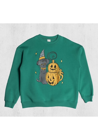 Unisex Cat Halloween Sweatshirt