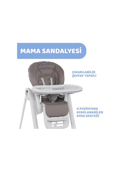 Mey İthalat Mama Sandalyesi Brown Renkli