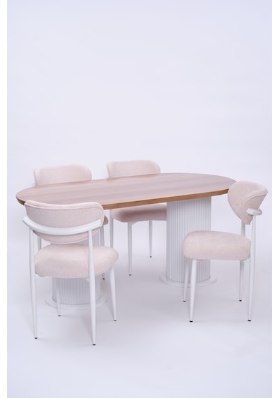 Bohem Polo Lak Panel Yemek Masa Sandalye Takımı 90x170 Çam
