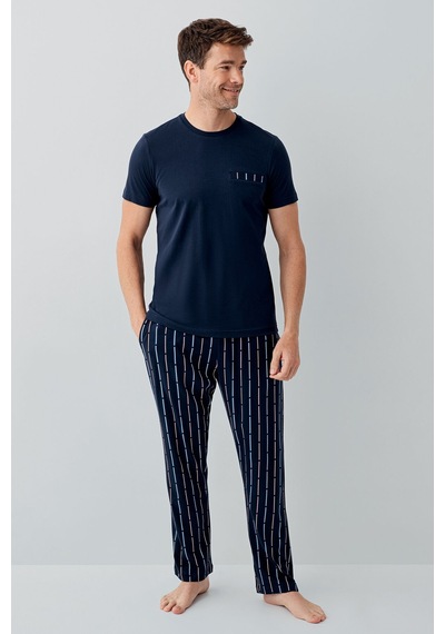 Arnetta Erkek Lacivert Pijama Takım Ar3679-s-v1 Lacivert