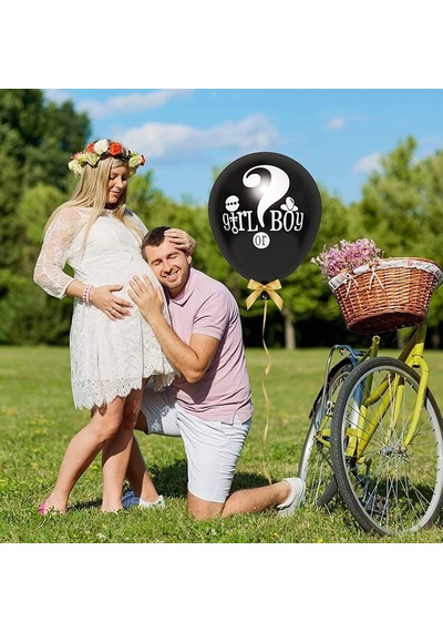 Girl Or Boy Siyah Cinsiyet Belirleme Balonu Kız Bebek 18 Inc