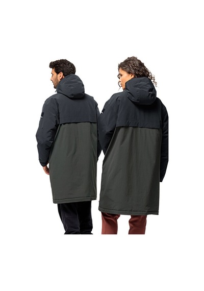 Jack Wolfskin Heumarkt 2L Parka Unisex Uzun Outdoor Montu 1116161-6502 Gri 1116161-6502