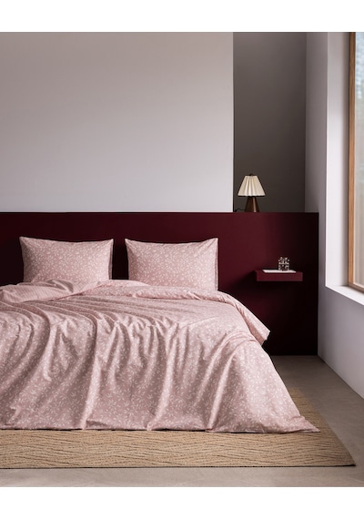 Eleonore Tek Kişilik Pamuklu Baskılı Çarşaflı Nevresim Takımı - Pudra 8684427333464 Çok Renkli