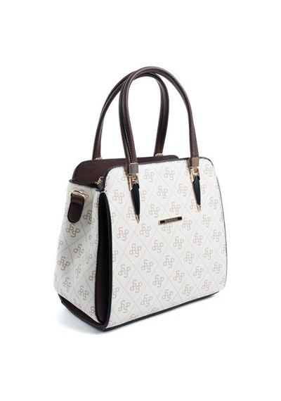 Silver Polo Sp1136 Kadın El Çantası Monogram Bej-kahve