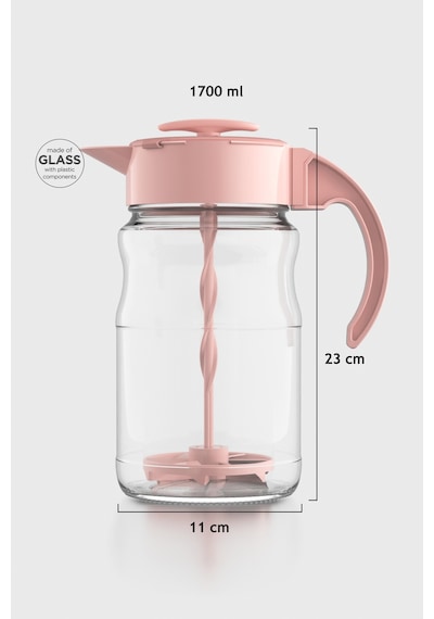 Renga Spiro 1700 Ml Pudra Kapaklı Cam Karıştırma Sürahisi 111030