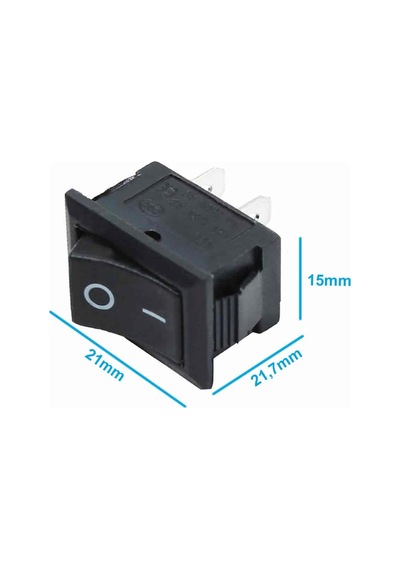 2 Pin Siyah Anahtar Switch Mini Buton Kcd1 Plastik Açma Kapama On / Off