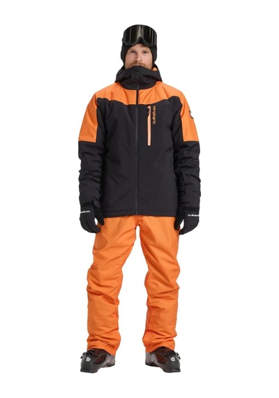 Quiksilver Quıksılver Tıtano Jk Erkek Almond - Solid Snowboard Ceketi Eqytj03513-cmd0 Siyah - Turuncu