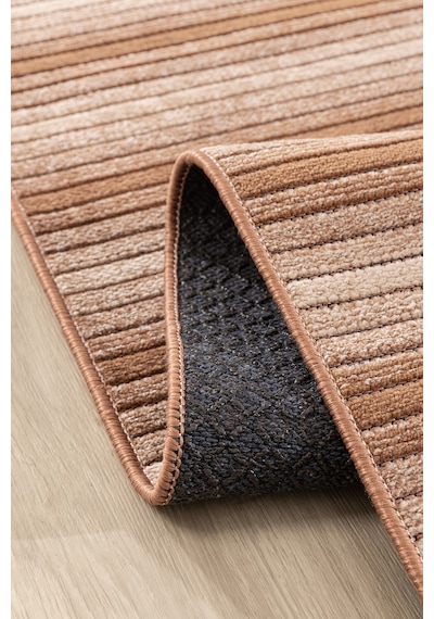 Koza Halı Stripe Terra Kilim Kaymaz Taban Salon Oturma Odası Antre Halısı 3 Terra
