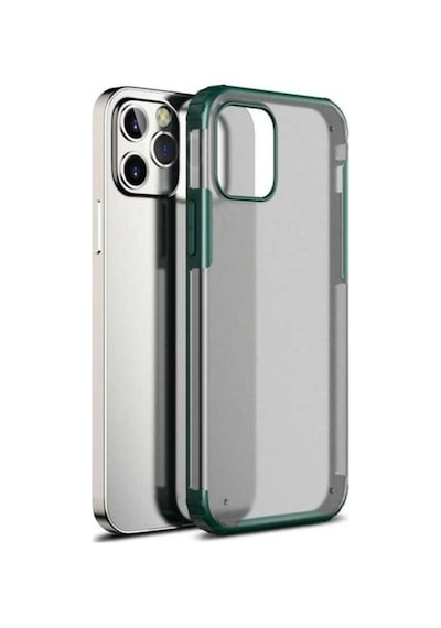 Apple Uyumlu iPhone 12 Pro Max Kılıf Zore Volks Kapak Koyu Yeşil