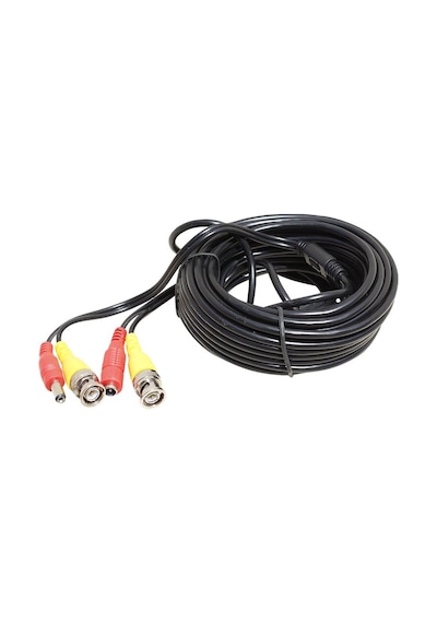 Powermaster Bnc-Bnc Kablo+Power Kablo Dişi-Erkek Jacklı 10 Metre