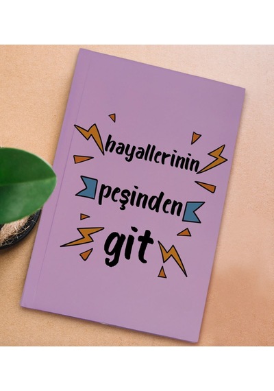 BK Gift Sert Kapaklı Lila Lastikli Defter , Arkadaşa Hediye, Yeni