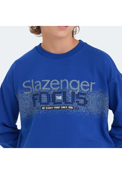 Slazenger LAST Çocuk  Saks Mavi Sweatshirt