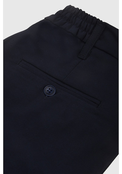 Deepsea Erkek Lacivert Likralı Beli Lastikli & İpli Dar Kesim Şık Kumaş Pantolon 2600572 Lacivert
