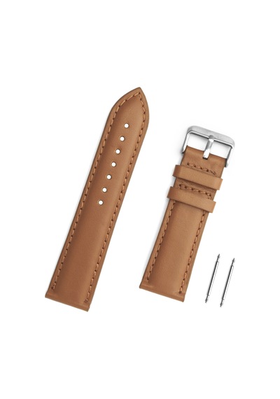 24mm Açık Kahverengi Taba Hakiki Deri Saat Kordonu Kayış Chr1134