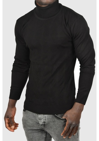 Deepsea Erkek Siyah Slim Fit Baklava Desenli Tam Balıkçı Yaka Boğazlı Triko Balıkçı Yaka Kazak 2505507 Siyah Deepsea Erkek Siyah Slim Fit Baklava Desenli Tam Balıkçı Yaka Boğazlı Triko Balıkçı Yaka Kazak 2505507 Siyah