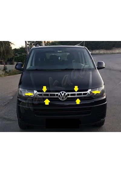 Markadan Vw T5 Transporter Krom Ön Panjur 2010-2014 2 Parça Pasla
