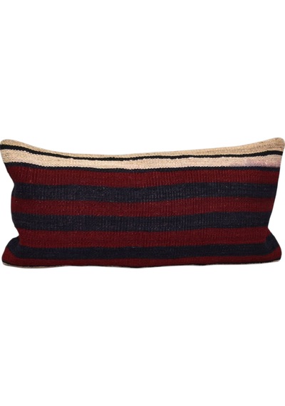 Zehra Abla Halı Yeni El Dokuma Dekoratif Lumbar Kilim Kırlent Yastık Kılıfı 6171