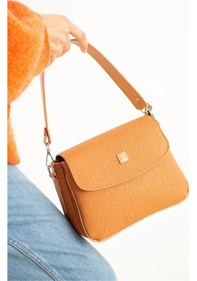 Just Polo Kadın Su Geçirmez Ayarlanabilir Askılı Lüks El & Omuz Çantası Shoulder Bag Ebat: 25 X 15 Cm Taba 58038956