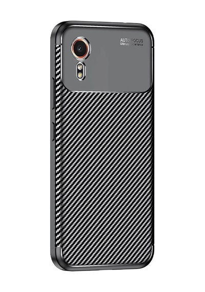 Galaxy Xcover 7 Kılıf Auto Focus Karbon Kapak - Siyah