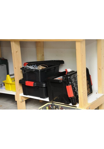 Irıs, 3'lü Set Saklama Kutuları 'power Box', Sk-450, Geçmeli Kilitli, Plastik, Siyah, 50 L, 59 X 38,5 X 32 Cm