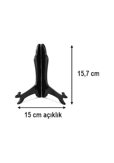 Tr El Boyaması Ahşap Sunta Teşhir Ayağı Tabak Ve Çerçeve Sergileme Standı 15,7x10,7 Cm 1 Adet Diğer