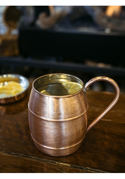 Bakır Bardak Fıçı Model 2'li Mat Bakır Renk