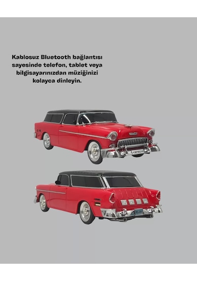 Taşınabilir Klasik Araç Tasarımlı Kablosuz Hoparlör Mh-hs6852-9729