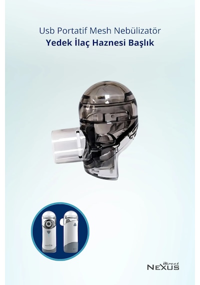 Direct Nexus Portable Mesh Nebulizatör Yedek Haznesi Başlık