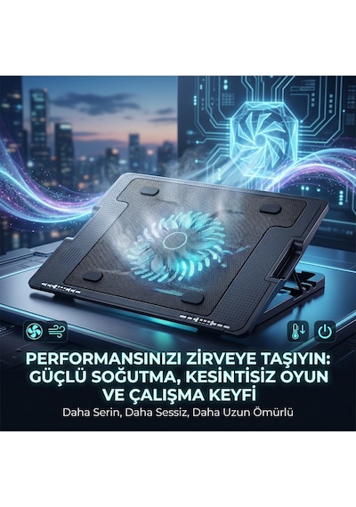 Ergonomik Laptop Yükseltici Ve Soğutucu - Tüm Modellere Uygun Performans Serisi / Wiks