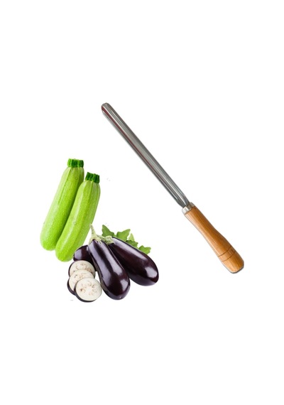 Dolma Kabak Oyacağı Uzun 15 x 25 Cm Ahşap Saplı Patlıcan Oyacak Ahşap