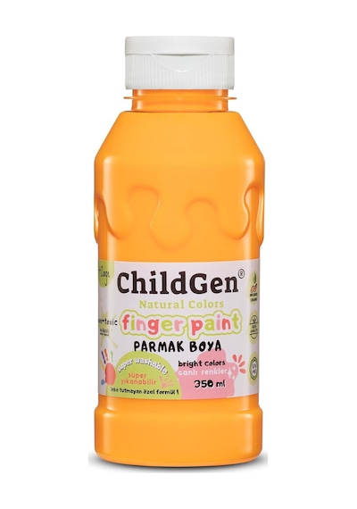 Yıkanabilir Parmak Boya 350 Ml Şişe - Turuncu