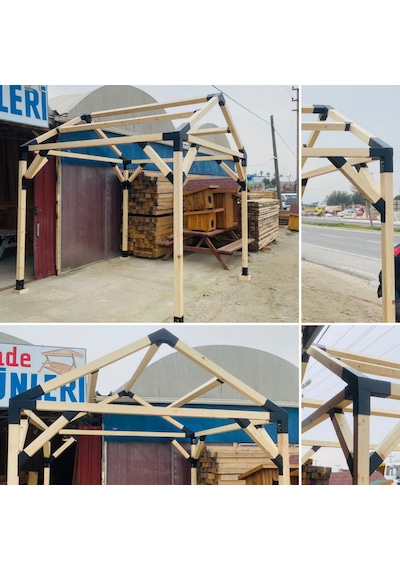 Pergule Pergola Kamelya Montaj Aparatı Açılı Köşe