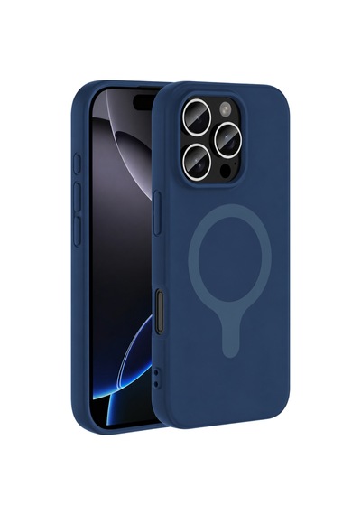 Joko Apple Uyumlu iPhone 16 Pro Max Z Silikon Magsafe Kapak - Lacivert Çok Renkli