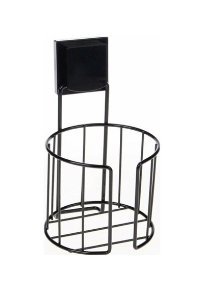 Buççin Online Mağaza Decor-tel Sihirli Yapışkanlı Yuvarlak Hazneli Magic Wc Kağıtlık Metal Siyah Çok Renkli