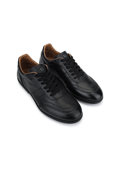 Tamer Tanca Erkek Hakiki Deri Siyah Sneakers & Spor Ayakkabı 04 1202 Erk Ayk Y26 Sıyah Dr