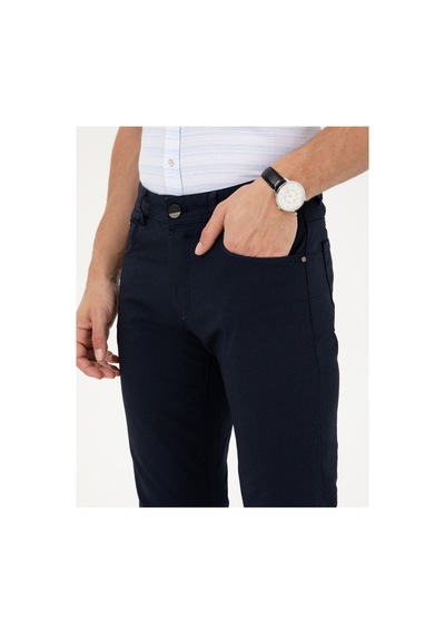 Pierre Cardin Lacivert Slim Fit Kanvas Pantolon 50251460-vr033