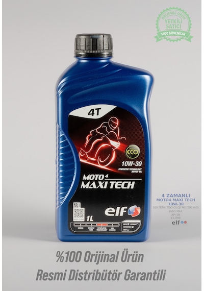 10w-30 4 Zamanlı Motosiklet Motor Yağı 1l Moto 4 Maxi Tech
