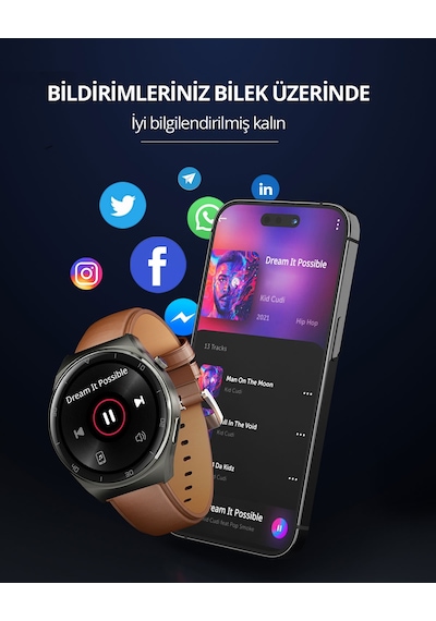 Aukey SW-2U-GY Smart Watch 2 Ultra 3.6 CM Amoled Ekran IP68 Akıllı Saat (Distribütör Garantili)
