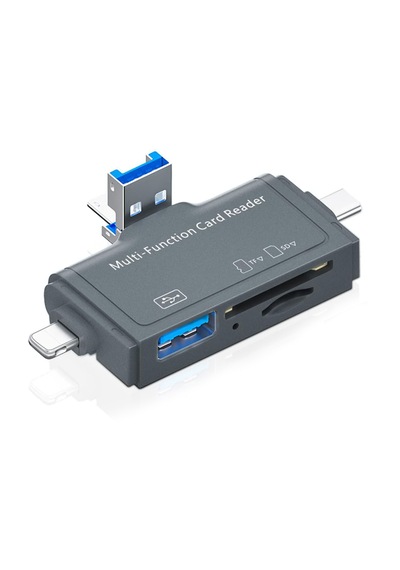 Forzacase Type-c, Lightning, Micro Usb Uyumlu Usb 3.0 Otg Sd Kart Okuyucu Çevirici Adaptör - Fc1159 1 Adet