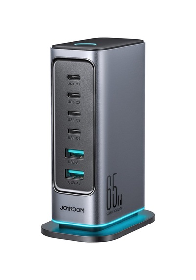 Joyroom JR-TCM02 65 W 6 İn 1 Masa Üstü Şarj Adaptörü ve Standı